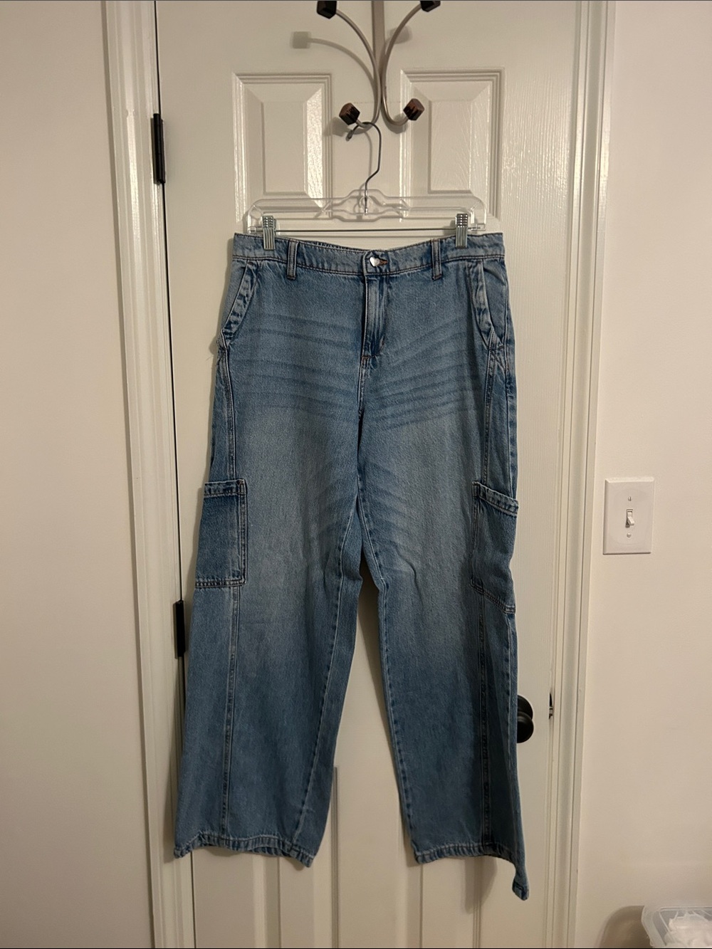 Celebrity Pink Light Blue Relaxed Leg Utility Jeans